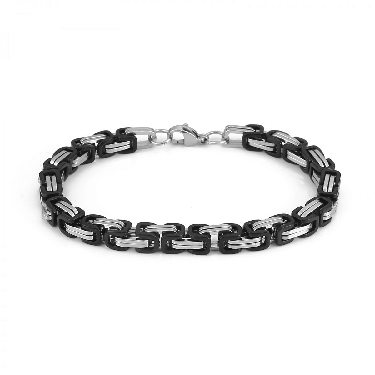 Armband Torslunda (Schwarz-Silber)