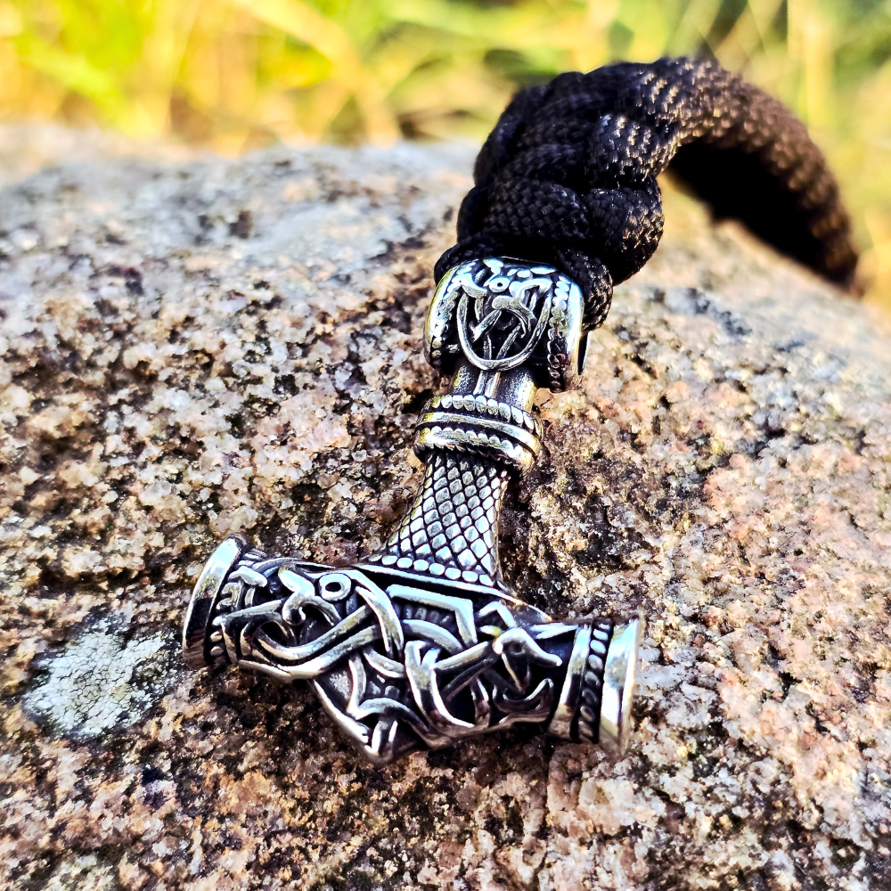 Paracord Bracelet "Mjölnir Asgard-Knot" (Silver)