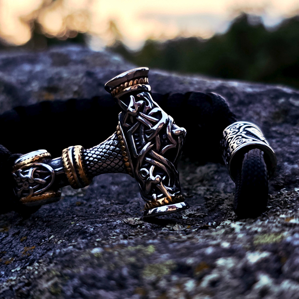 Armband „Mjölnir Asgard Knot“ (Zweifarbig)