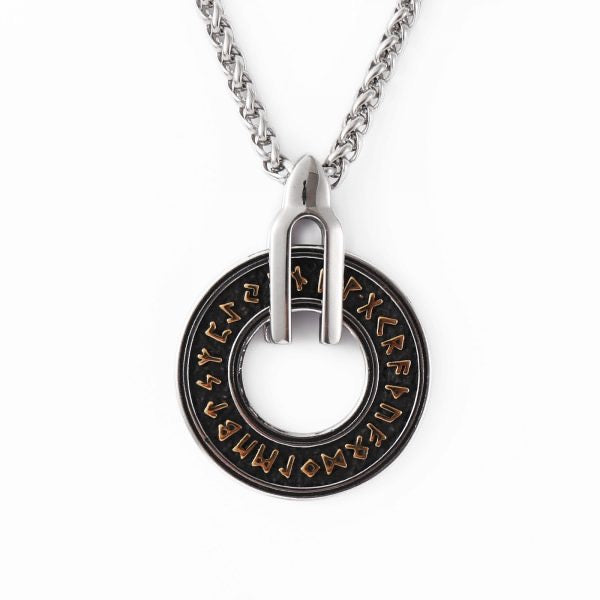 Necklace "Runic Wheel" (Dual Tone)