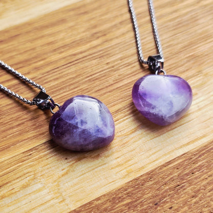 Halsband Ametist-hjärta