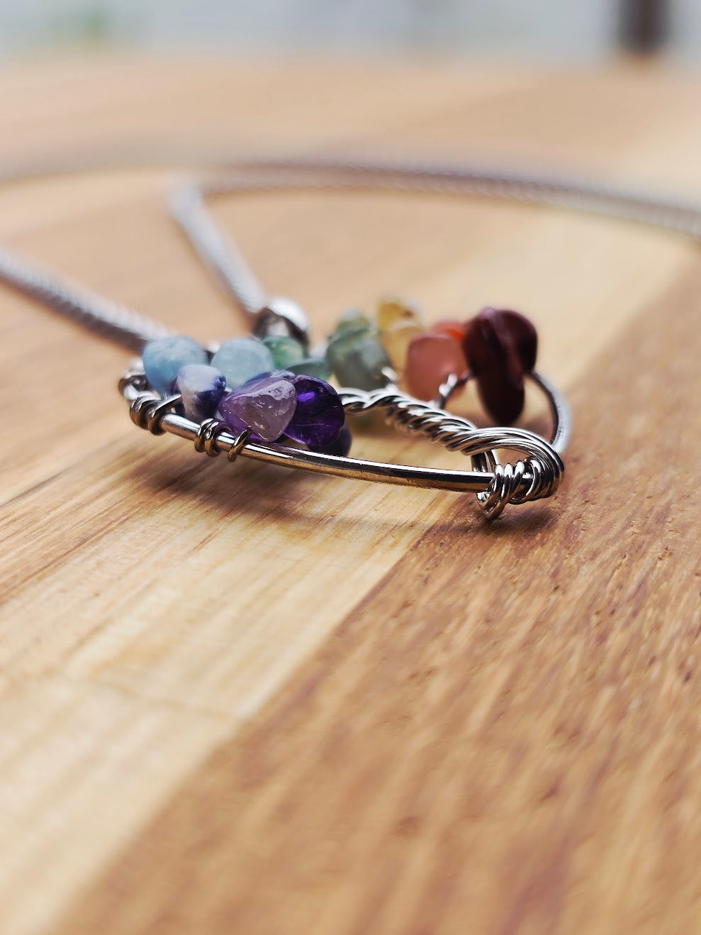 Halsband „Chakra-Livets träd“ hjärta