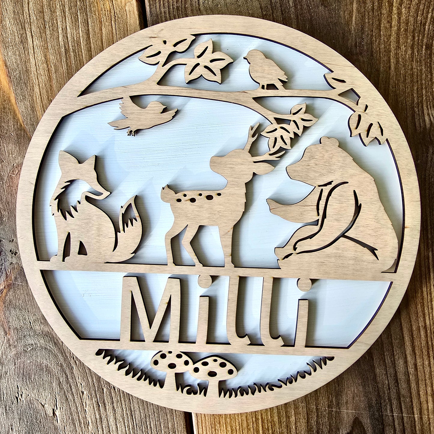 Namnskylt Barn „Djur i Skog“