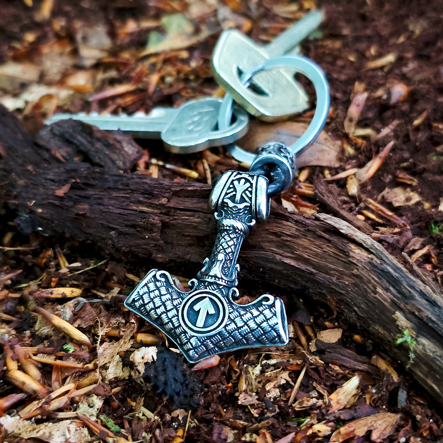 Keychain "Mjölnir-Valknut" (Silver Edition)