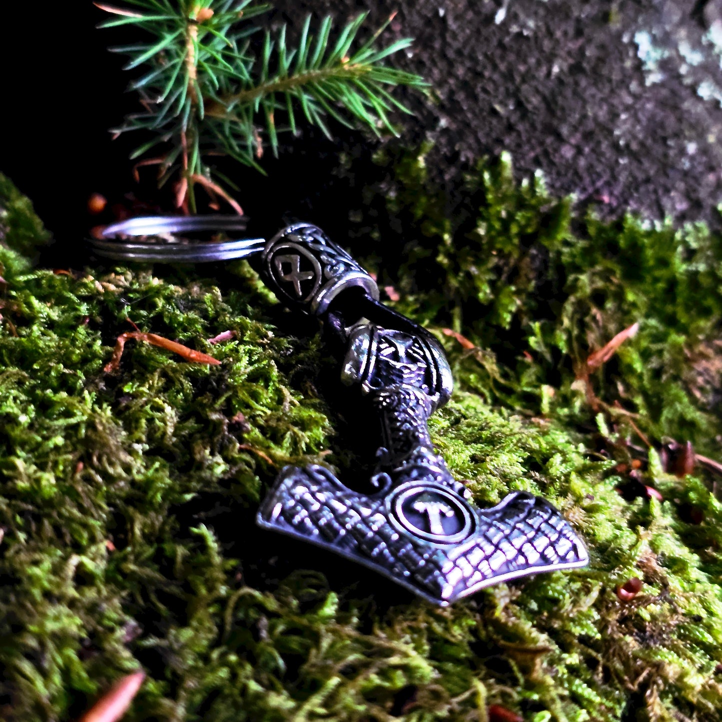 Keychain "Mjölnir-Valknut" (Silver Edition)