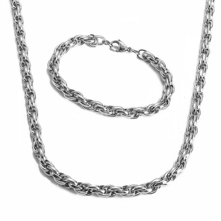 Birka-Set (Halskette und Armband, Silber)
