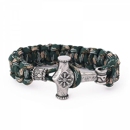 Paracord Bracelet “Mjölnir Galdrastafir” (Multicolor)