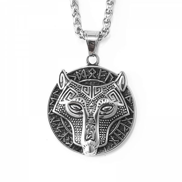 Guardian-Halsband "Fenrir &amp; Runor" Silver