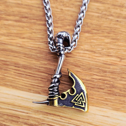 Necklace "Battle Axe" (Dual Tone)