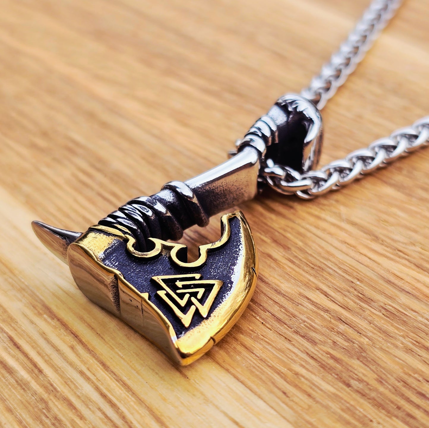 Necklace "Battle Axe" (Dual Tone)