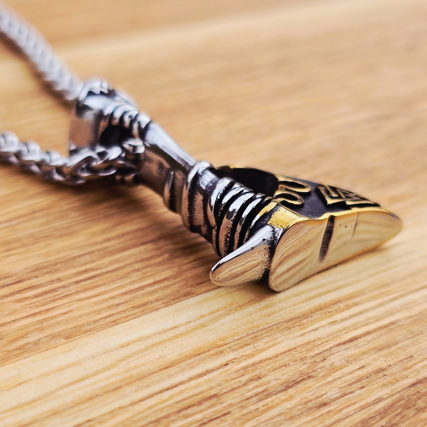 Necklace "Battle Axe" (Dual Tone)