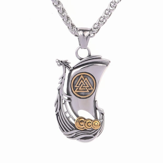 Necklace "Drakkar Longship" (Dual Tone)