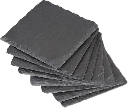 Glasunderlägg skiffer 10x10cm