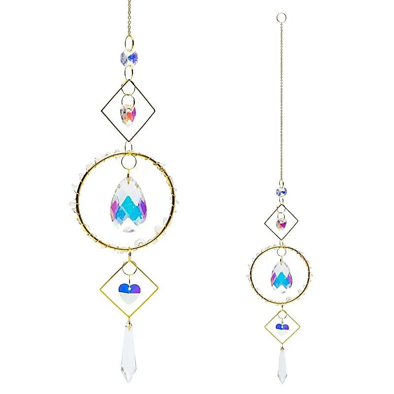 Solfångare med kristallhjärtan, 46cm