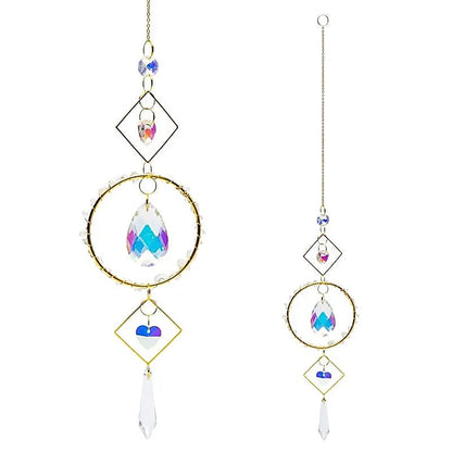 Solfångare med kristallhjärtan, 46cm