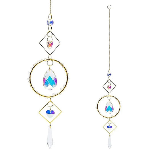 Solfångare med kristallhjärtan, 46cm