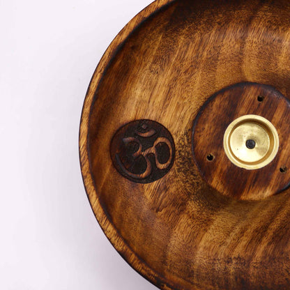 Rökelsebrännare för Pinnar &amp; Koner – "Om" i Massivt Mangoträ