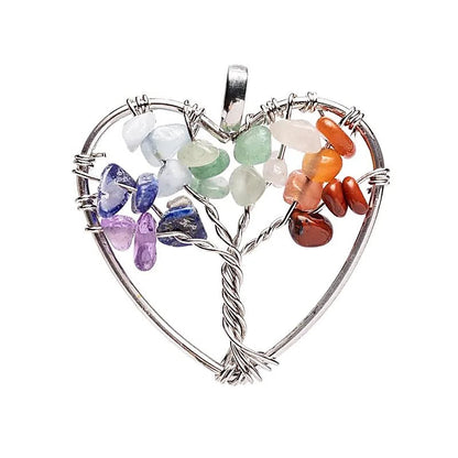 Halsband „Chakra-Livets träd“ hjärta