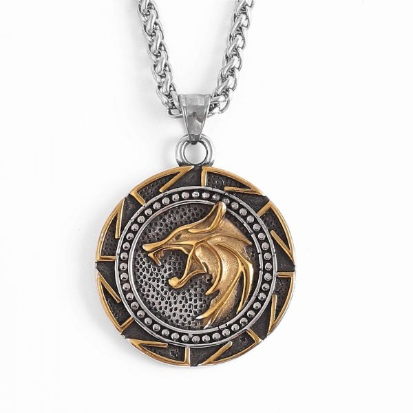 Necklace “Fenrir – The Wolf of Fate” (Dual Tone)