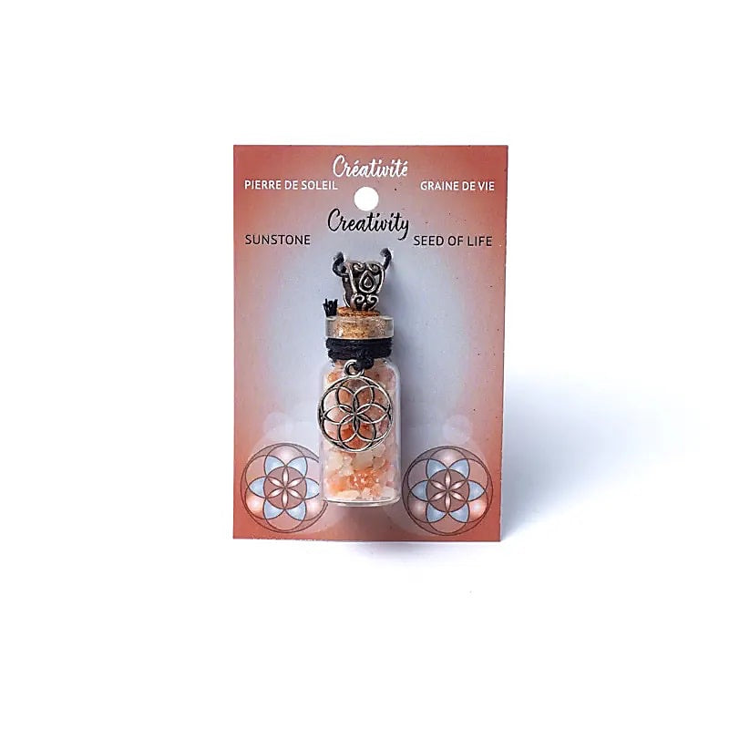 Presentflaska i glas med Ädelstenar - olika typer