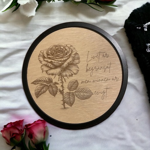 Sorgstecken "Livet är begränsat men minnen är evigt" 