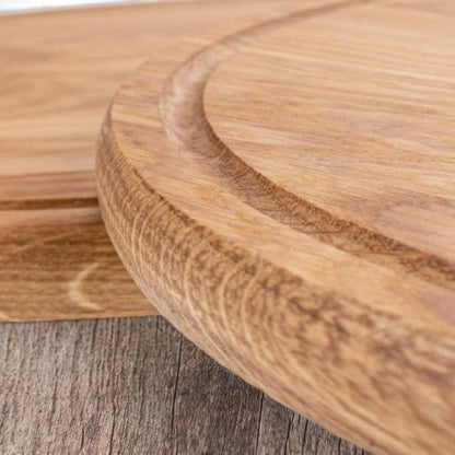 Rund skärbräda i oljad ek – Extremt robust &amp; hållbar 🌿🔪 - Ø 40 cm