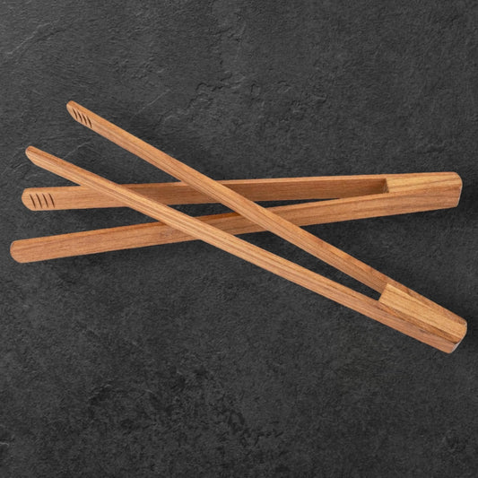 Grilltång / Korvtång - Trästång 30 cm i körsbärsträ 