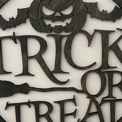 Dekoration Skylt „Bus eller godis“ - 2 lager