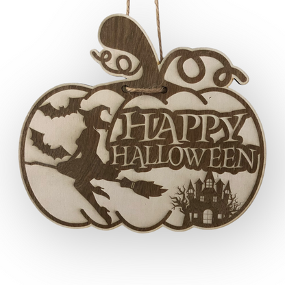 Deko-Skylt - "Pumpa-Happy Halloween"