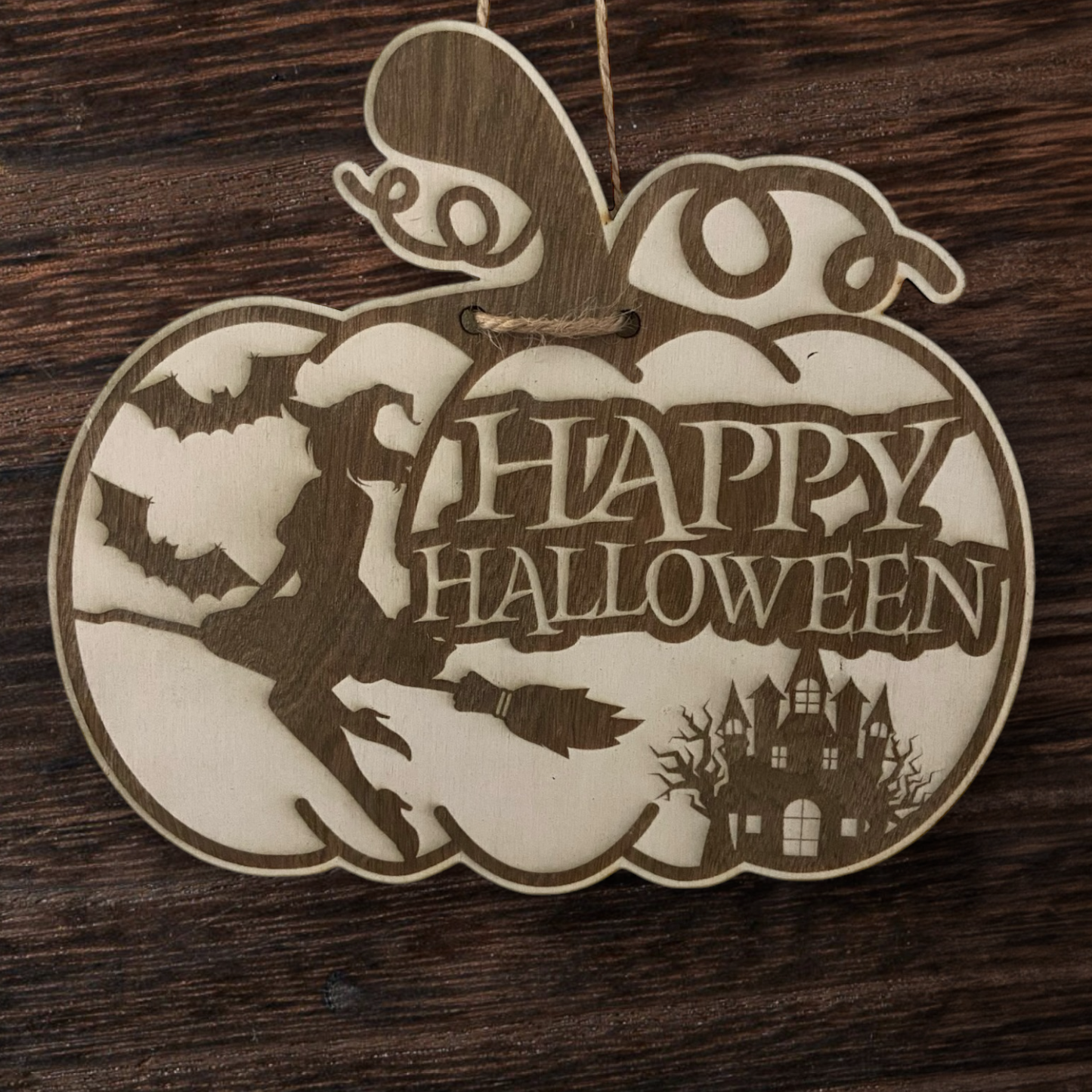 Deko-Skylt - "Pumpa-Happy Halloween"