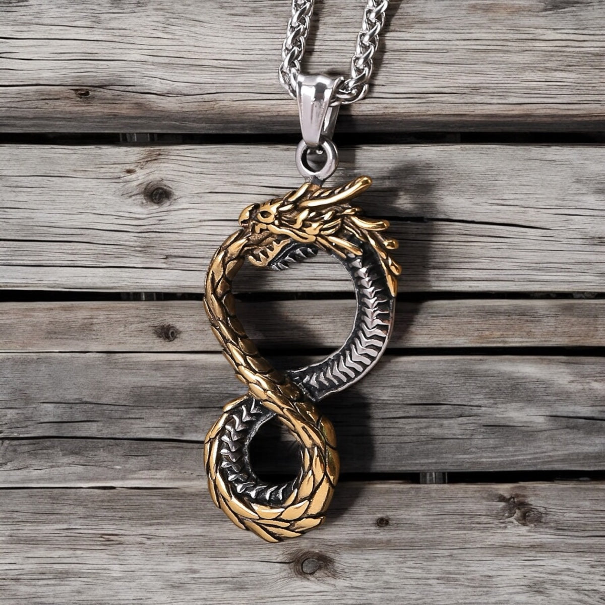 Necklace “Jörmungandr the Midgard Serpent” (Dual Tone)