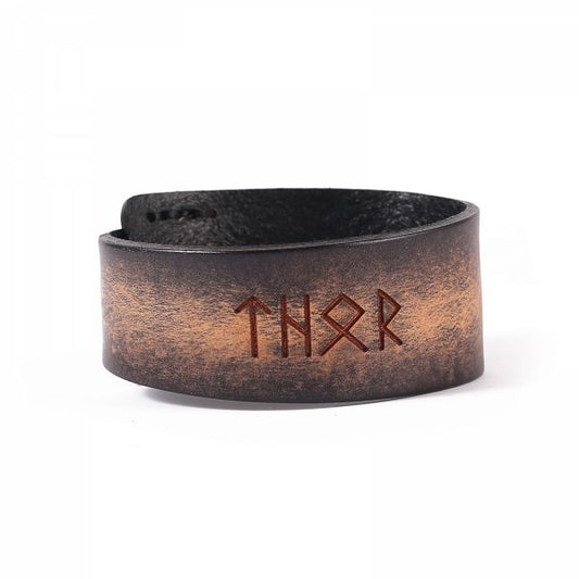„Thor“ Armband aus Premium-Leder, erhältlich in mehreren Farben
