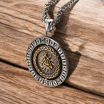 Rotating Viking Necklace “Vegvisir Iceland Compass”
