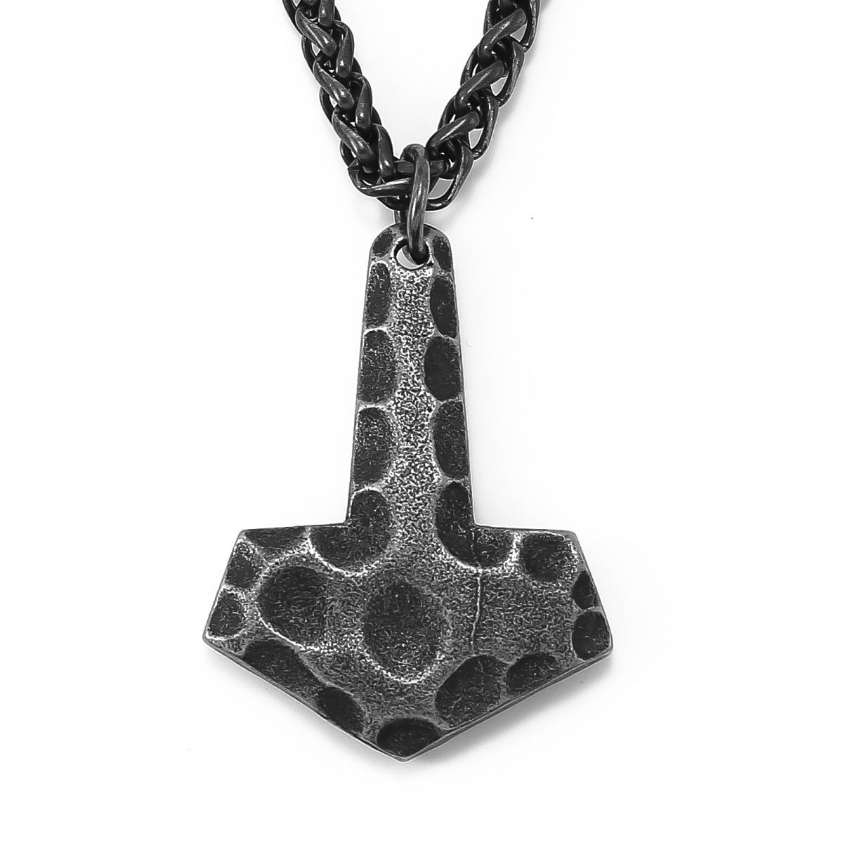 Necklace “Mjölnir” – Hammered Finish (Antique)