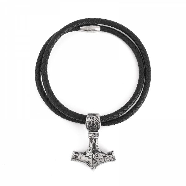 Necklace “Giant Thor’s Mjölnir Leather”