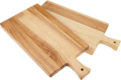 Skärbräda med handtag - kärnask oljad - 40x20cm